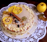 Ореховый торт с карамелизированными яблоками(Шаг №11)