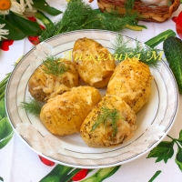 Картофель,запечённый в духовке с ароматными травами