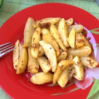 Картофель запечённый в горчичном соусе